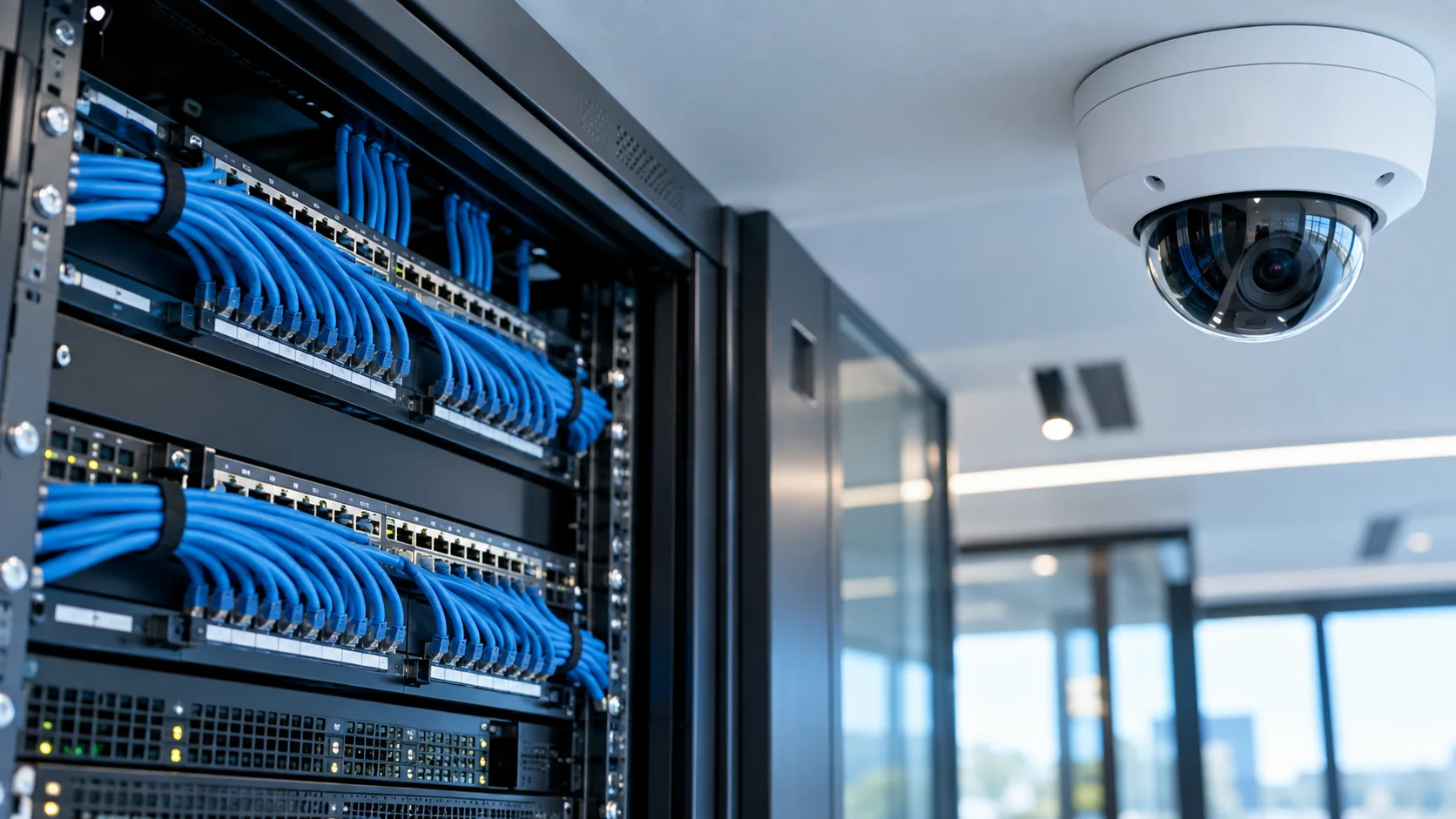 Network rack and security camera